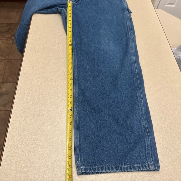Carhartt Carpenter Jeans Mens 36x30 Blue Original Dungaree Fit Straight B13 DST - Picture 11 of 12
